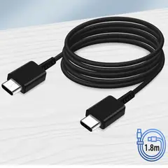 SAMSUNG - Cable Tipo C a Tipo C 18m para z Fold 7 Negro