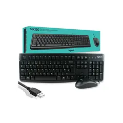 LOGITECH - TECLADO + MOUSE MK120 USB SP NEGRO
