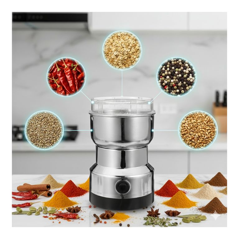 MOLINILLO ELECTRICO Muele Café Especias Semillas y Granos Acero inoxidable