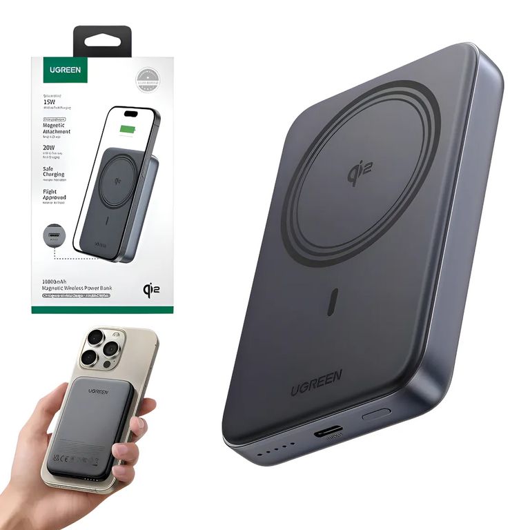 Power Bank 10000mAh Inalambrico 30W Qi2 15W Nueva Version