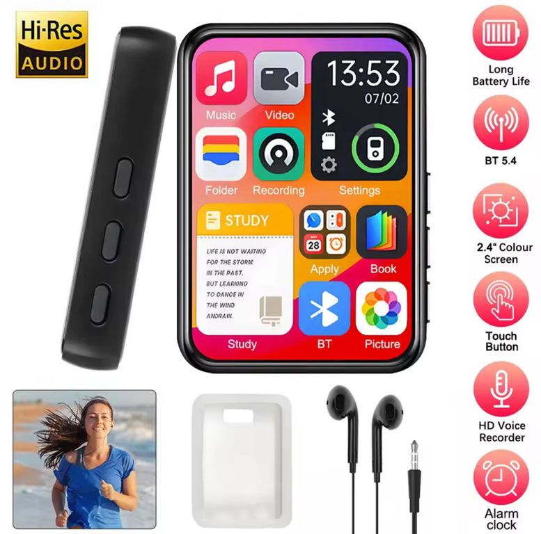 REPRODUCTOR MP3 MP4 BLUETOOTH TACTIL 32GB