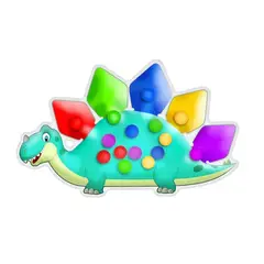 GENERICO - Juguete sensorial de clasificación por colores de dinosaurios