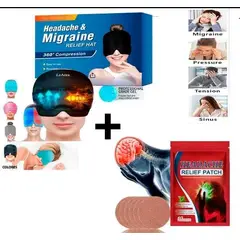 GENERICO - 1 gorro gel Migraine +10 parches para alivio Migraña
