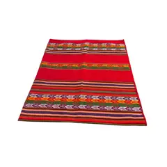 ACHALLAY ARTESANIA DE BARRO - Mantel Andino 116 cm de largo x 106 cm de ancho - Rojo