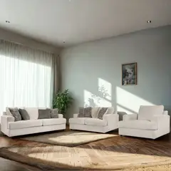 GENERICO - Juego de Sala Sole 3-2-1 en Tela Chenille Antifluido