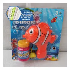 GENERICO - Varita De Burbujas De Pez Naranja Con Luces Y Sonido Y+Papel Regalo