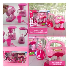 GENERICO - Juguete Divertido de Licuadora Cafetera Batidora Rosada para Ninos de 3 a 8 Anos de Edad