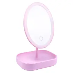 BELLESPA COSMETICS - Espejo de Tocador Oval Led Rosa