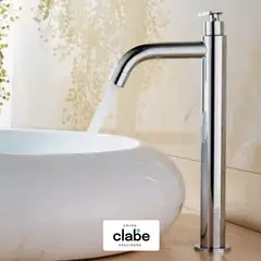 GENERICO - GRIFO CAÑO OVALIN LARGO 30CM CROMADO VASTAGO DE BRONCE