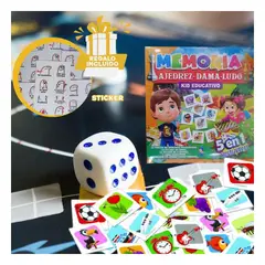 GENERICO - Juego de Mesa 5 en 1 Multijuegos Interactivo y Educativo para Niños y Adultos Y+Regalo Sticker