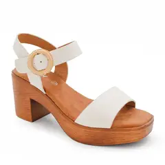 STHEF - SANDALIA MUJER CASUAL OFF WHITE 8011