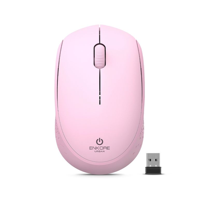 MOUSE INALAMBRICO ROSADO 1000 DPI URBAN EKM 203P