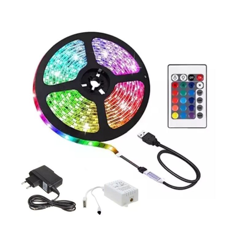 Cinta LED 5 Metros RGB con Control Remoto
