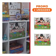 GENERICO - Pack2 Monopolio Estilo Mod2 Verde con Fichas para Diversion Familiar