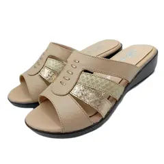 GENERICO - Sandalias Sueco en Cuero Legitimo en Taco 03cm