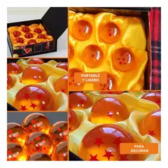 GENERICO - Caja de 7 Esferas Moderno para Niños Coleccionar 350 cm Naranja