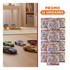 GENERICO - Pack12 Juguete 50 Carritos Metal para Juegos Imaginativos y Actividades Creativas Multicolor