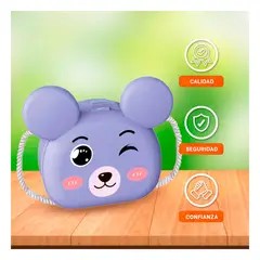 GENERICO - Cartera Orejitas de Viaje con 23 Accesorios Lila para Ninas Juego de Rol