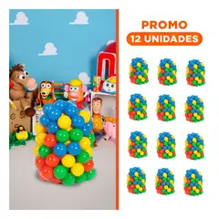 GENERICO - Pack12 Juguete de Pelotas de Plastico para Jugar con la Familia y Amigos