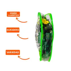 GENERICO - Pack de Soldados de Juguete con Accesorios y Vehiculos de Batalla Verde Y+Regalo Sticker