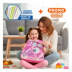 GENERICO - Pack6 Set de Belleza Rosado Grande para Regalo Funcional para de 3 a 14 Anos Y+Papel Regalo