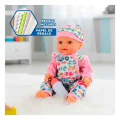 GENERICO - Juguete de Bebe 35cm con Enterizo Estampado de Mariposas y Accesorios Y+Papel Regalo