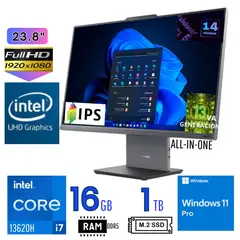 LENOVO - All in one ,THINKCENTRE NEO 50a 24 GEN 5,INTEL CORE i7 13va Gen, , Ram 16GB, SSD 1 TB, 23.8 FHD