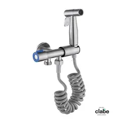 GENERICO - DUCHA BIDET CON LLAVE DOBLE ACERO INOX KIT COMPLETO
