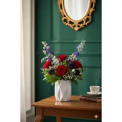 NACIONAL - Florero de Cerámica Silueta Pura Arte Geométrico con Alma Peruana