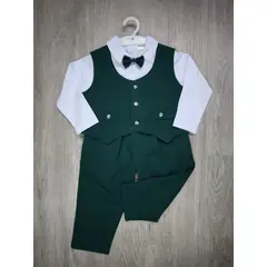 BANNITAS - Terno de niño ALONSO verde musgo