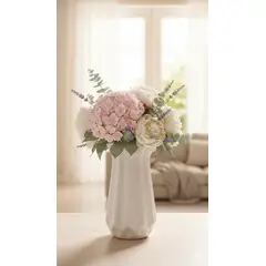 NACIONAL - Florero de Cerámica Andina Facetada Elegancia Geométrica con Carácter Peruano