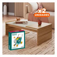 GENERICO - Pack2 Juguete Carrito de Supermercado con 56 Piezas para Ninos de 3 a 8 Anos Y+Regalo Sticker