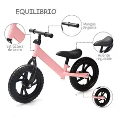 OLLIE - Bicicleta de equilibrio Aro 12 PVC «EQUILIBRIO» Rosa