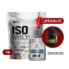UNIVERSE NUTRITION - Proteína Iso Whey 5Kg Chocolate+Dragon Pharma 300g+Portaproteína