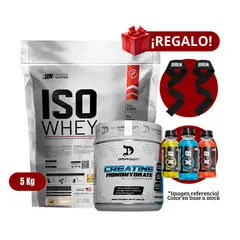 UNIVERSE NUTRITION - Proteína Iso Whey 5Kg Cookies+Dragon Pharma 1 Kg+Straps + XB