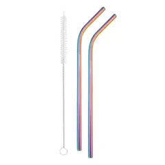 TRAMONTINA - JUEGO DE 2 SORBETES TORNASOL DE ACERO INOXIDABLE