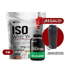 UNIVERSE NUTRITION - Proteína Iso Whey 5Kg Chocolate+Optimum Nutrition 300g+Shaker