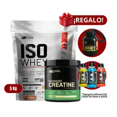 UNIVERSE NUTRITION - Iso Whey 5Kg Chocolate+Optimum Nutrition 600g+Portaproteína+XB