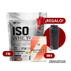 UNIVERSE NUTRITION - Proteína Iso Whey 5Kg Chocolate+MyProtein 500g+Shaker