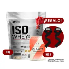 UNIVERSE NUTRITION - Proteína Iso Whey 5Kg Vainilla+MyProtein 500g+Straps
