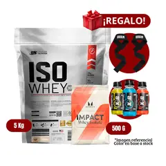 UNIVERSE NUTRITION - Proteína Iso Whey 5Kg Cookies+MyProtein 500g+Straps + XB