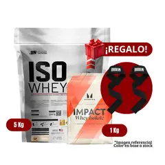 UNIVERSE NUTRITION - Proteína Iso Whey 5Kg Cookies+MyProtein 1 Kg+Straps