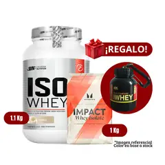 UNIVERSE NUTRITION - Proteína Iso Whey 11Kg Vainilla+MyProtein 1 Kg+Portaproteína
