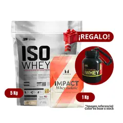 UNIVERSE NUTRITION - Proteína Iso Whey 5Kg Vainilla+MyProtein 1 Kg+Portaproteína