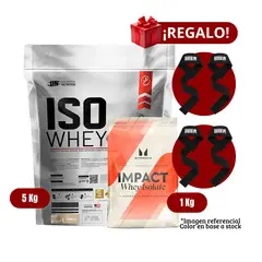 UNIVERSE NUTRITION - Proteína Iso Whey 5Kg Vainilla+MyProtein 1 Kg+2 Straps