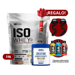 UNIVERSE NUTRITION - Proteína Iso Whey 5Kg Chocolate+Applied Nutrition 250g+Straps + XB
