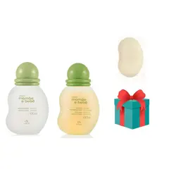 NATURA - Jabon + colonia + oleo para masajes para bebe + gift
