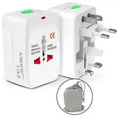 GENERICO - Adaptador Enchufe Universal Viajero 125v 250v todo en 1