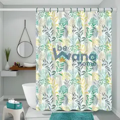 CASATEX - SET DE BAÑO X3 CON DISEÑO CORTINA +TAPETE +CESTO