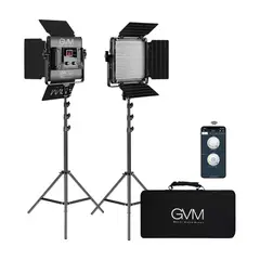 GENERICO - Kit 2 Luz Led Gvm 480 Led Bicolor 2300k-6800k Cri 97